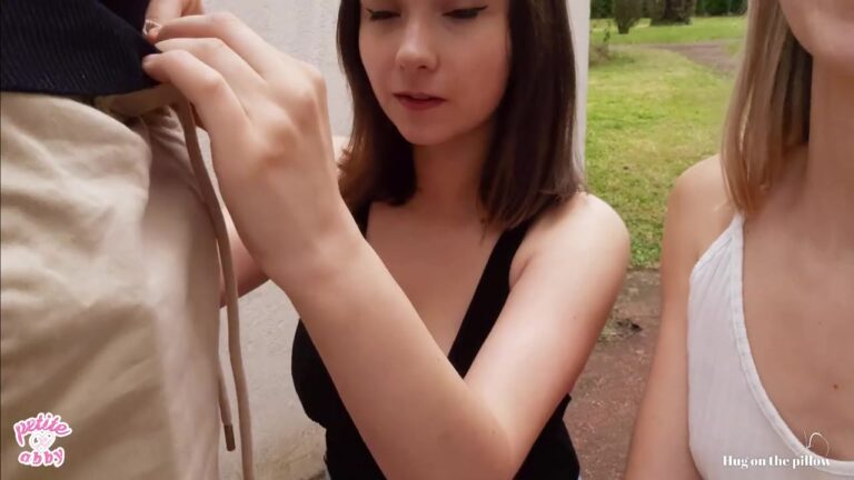 Two Horny French Girls Flash Tits in Public to Turn Guys On